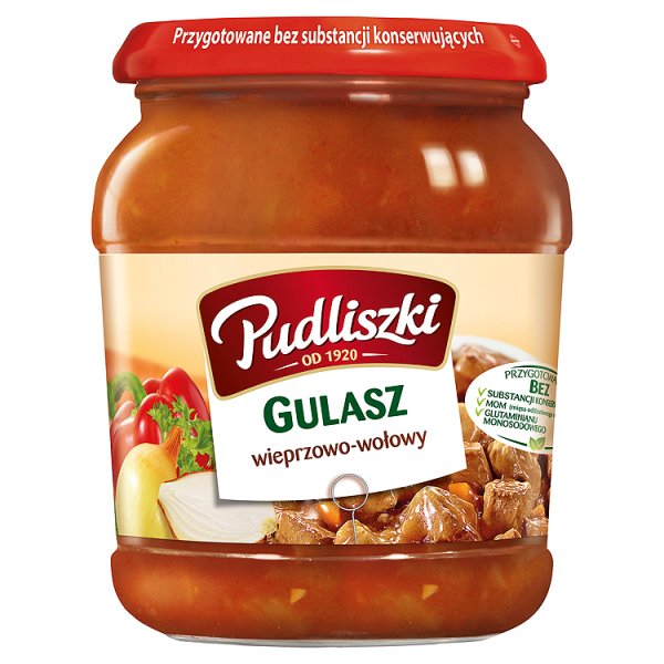 Pudliszki gulasz wieprzowo-wolowy 500g