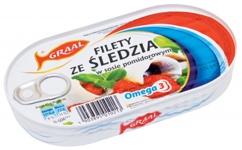 Graal filety sledziowe w sosie pomidorowym 170g