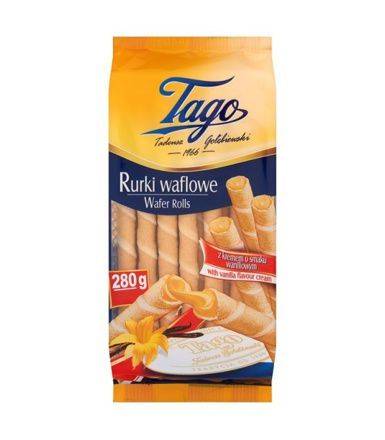 Tago rurki waflowe waniliowe 150g