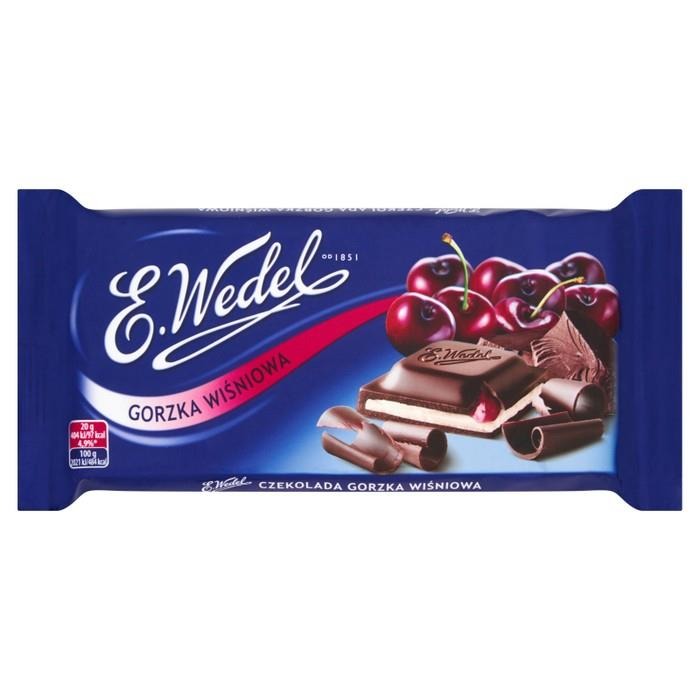 Wedel pure chocolade met kersen vulling 100g