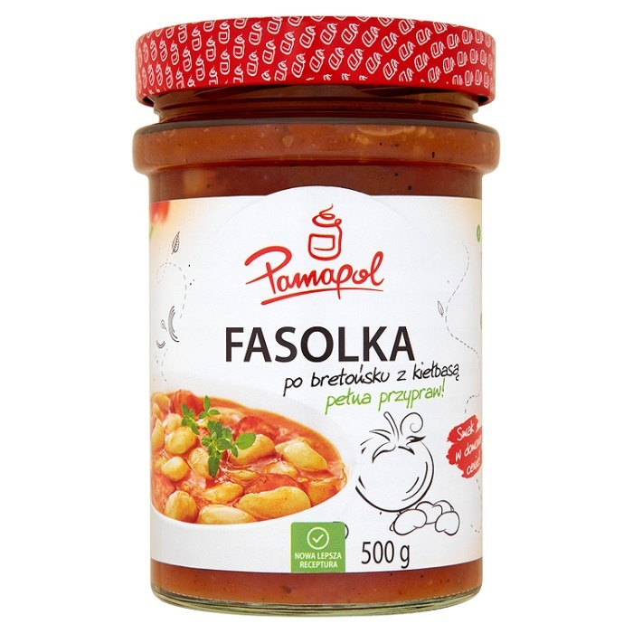 Pamapol fasolka po bretosku z kielbasa 500g