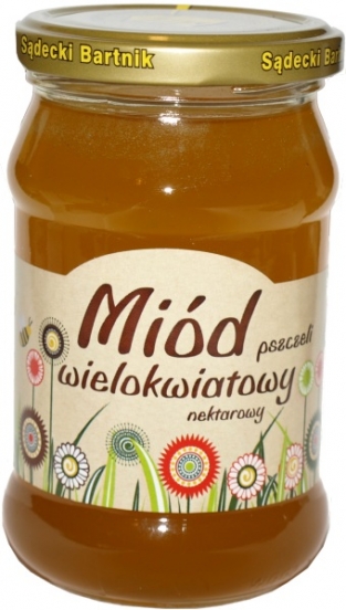 Miod pszczeli wielokwiatowy nektarowy 370g