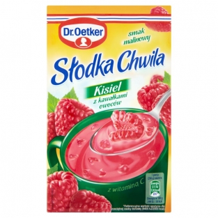 Dr oetker slodka chwila kisiel z kawalkami owocow malinowy 31,5g