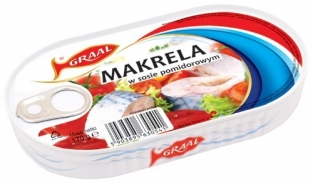 Graal makrela w sosie pomidorowym 170g