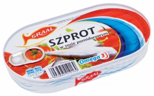 Graal szprot w sosie pomidorowym 170g