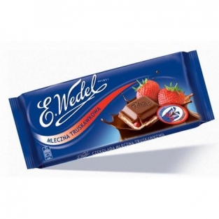 Wedel melk chocolade met ardbeivulling 100g